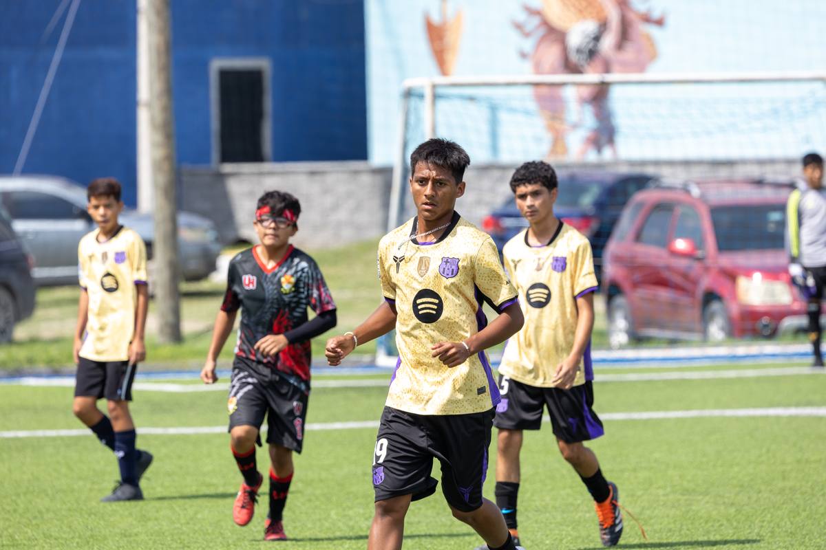 Young players on the field during a tournament hosted by Rio Bravo Ministries